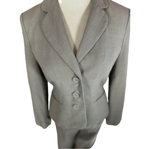 Ann Taylor Jackets & Blazers - Ann Taylor Full Pantsuit suit blazer jacket and dress pants slacks gray set